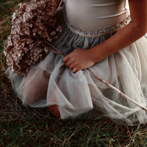 KNEE LENGTH SIDE TIE MUSHROOM TULLE TUTU SKIRT