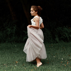 nutcracker tutu - mushroom hail spot tulle