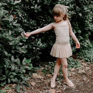 Oatmeal vintage look tutu for little girls