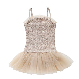Antique cream pirouette tutu for little girls by AUBRIE