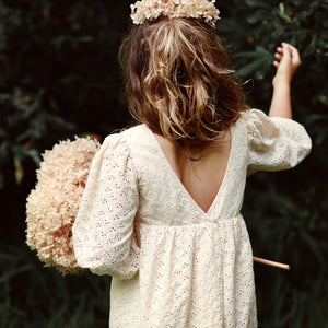 PRETTY BACK DETAIL OF VICTORIA FLOWER GIRL DRESS