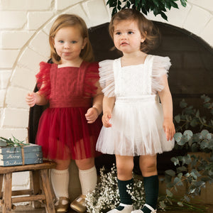 prancer playsuit - ivory lucia broderie