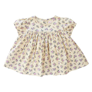 Lavender floral cream primrose smock top by AUBRIE
