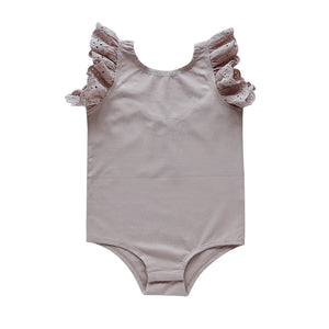 dixie flutter bodysuit - mushroom pima cotton