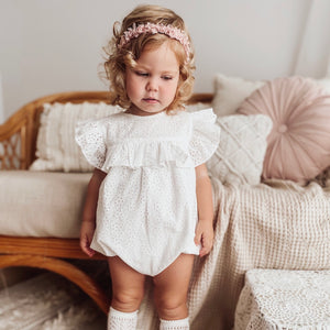 SPECIAL OCCASION IVORY PLAYSUIT FOR TODDLER GIRLS