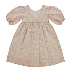 V BACK BUTTON DETAIL OF VICTORIA FLOWER GIRL DRESS