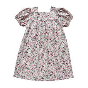 holly dress - evergreen yuletide floral