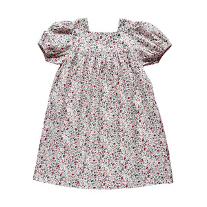 holly dress - evergreen yuletide floral