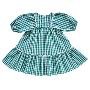 annie dress - evergreen gingham