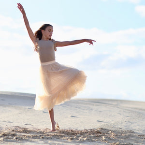 romantic ruffle tutu - oatmeal tulle