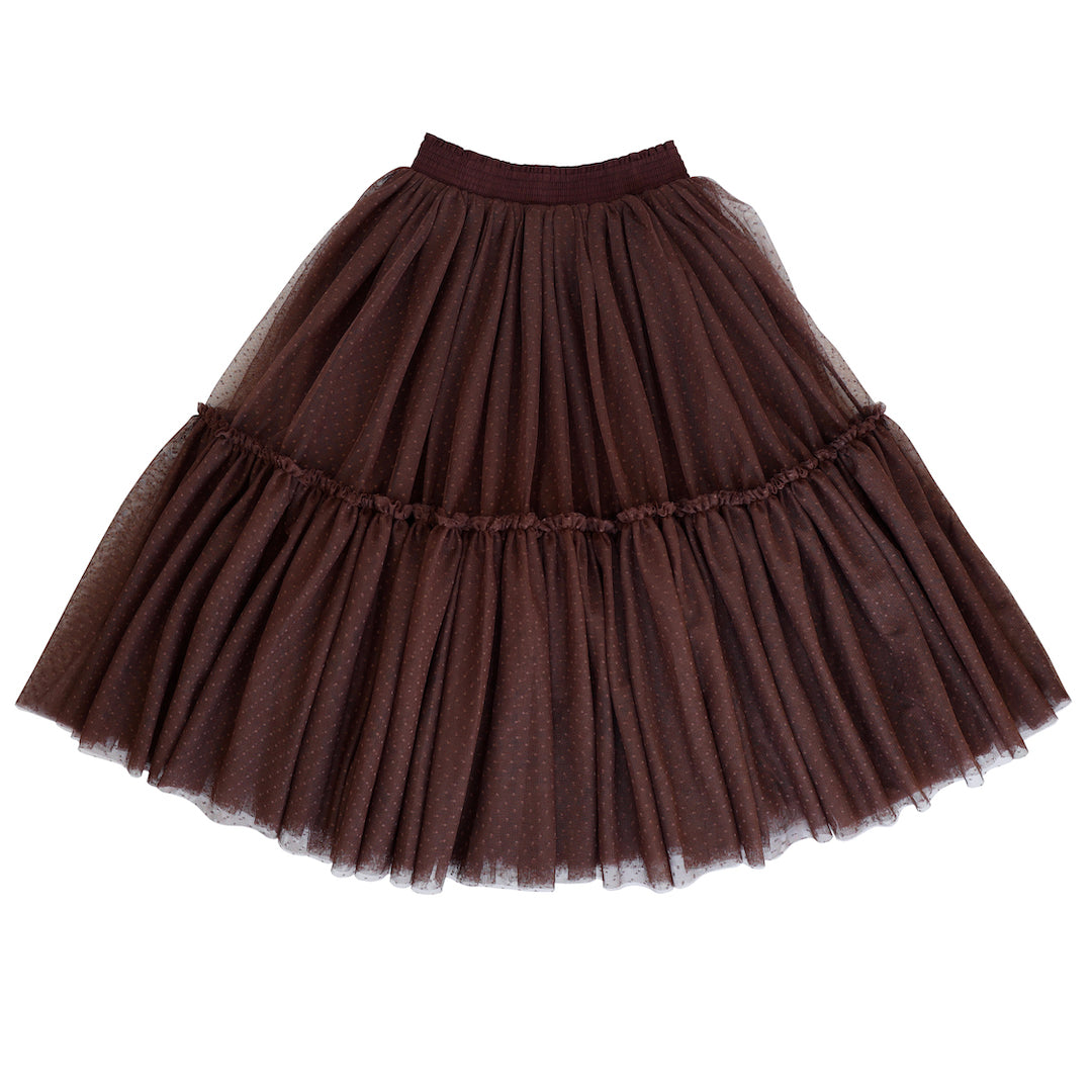 nutcracker tutu - chocolate hail spot tulle