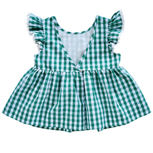 pretty maids smock - evergreen gingham