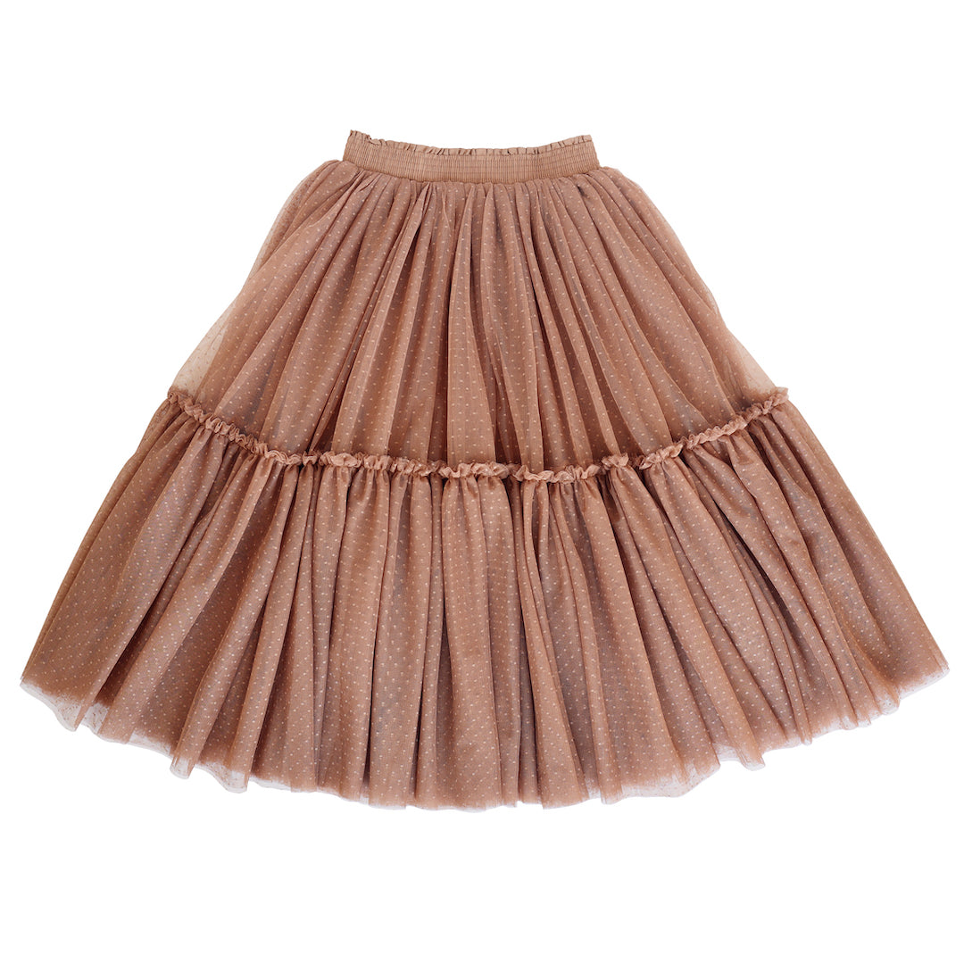 nutcracker tutu - latté hail spot tulle