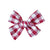 pinwheel bow hair clip - cranberry gingham