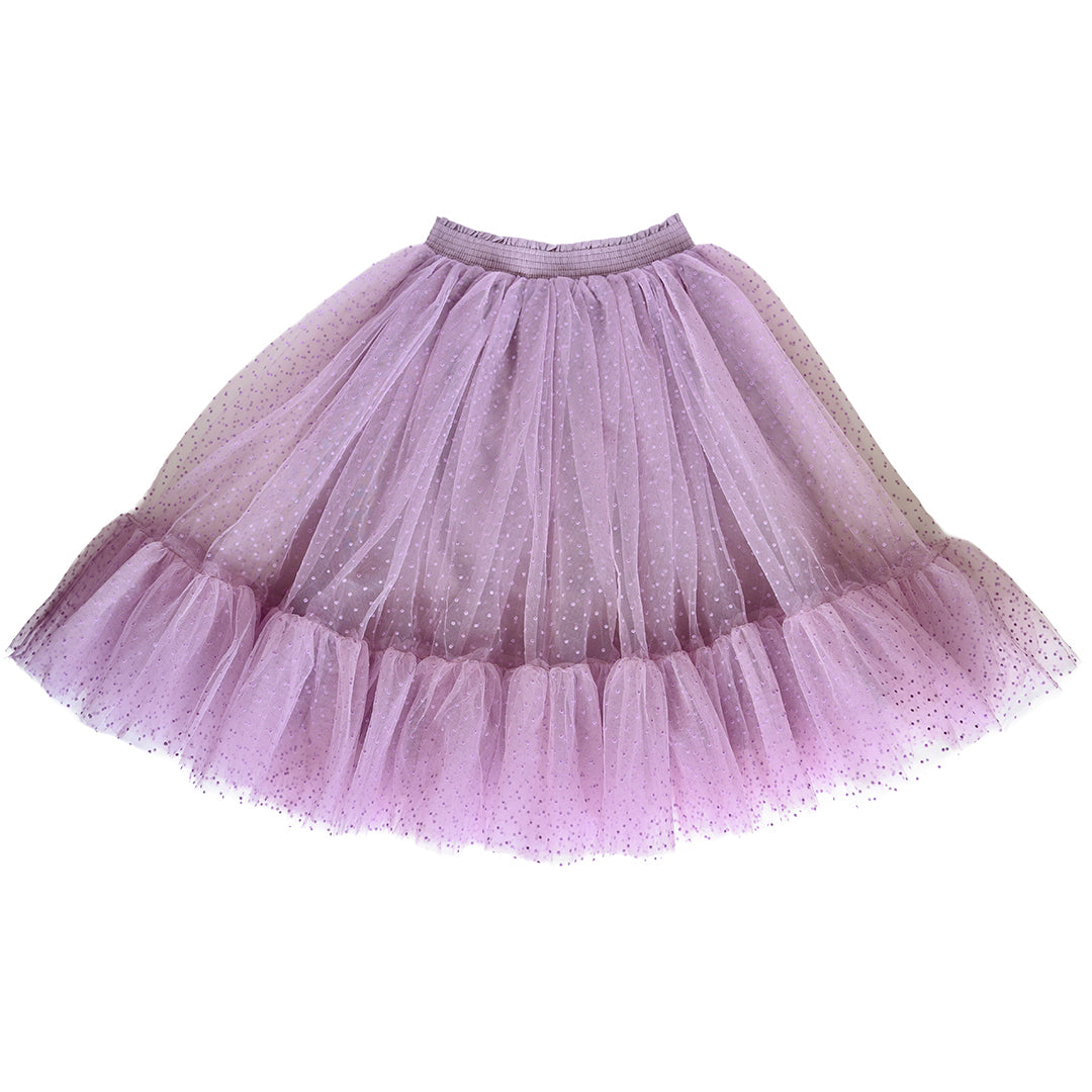 romantic tutu - sugar plum flock spot tulle
