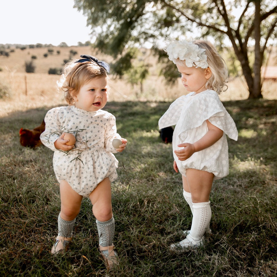 Arabella toddler girls playsuit in duckegg blue