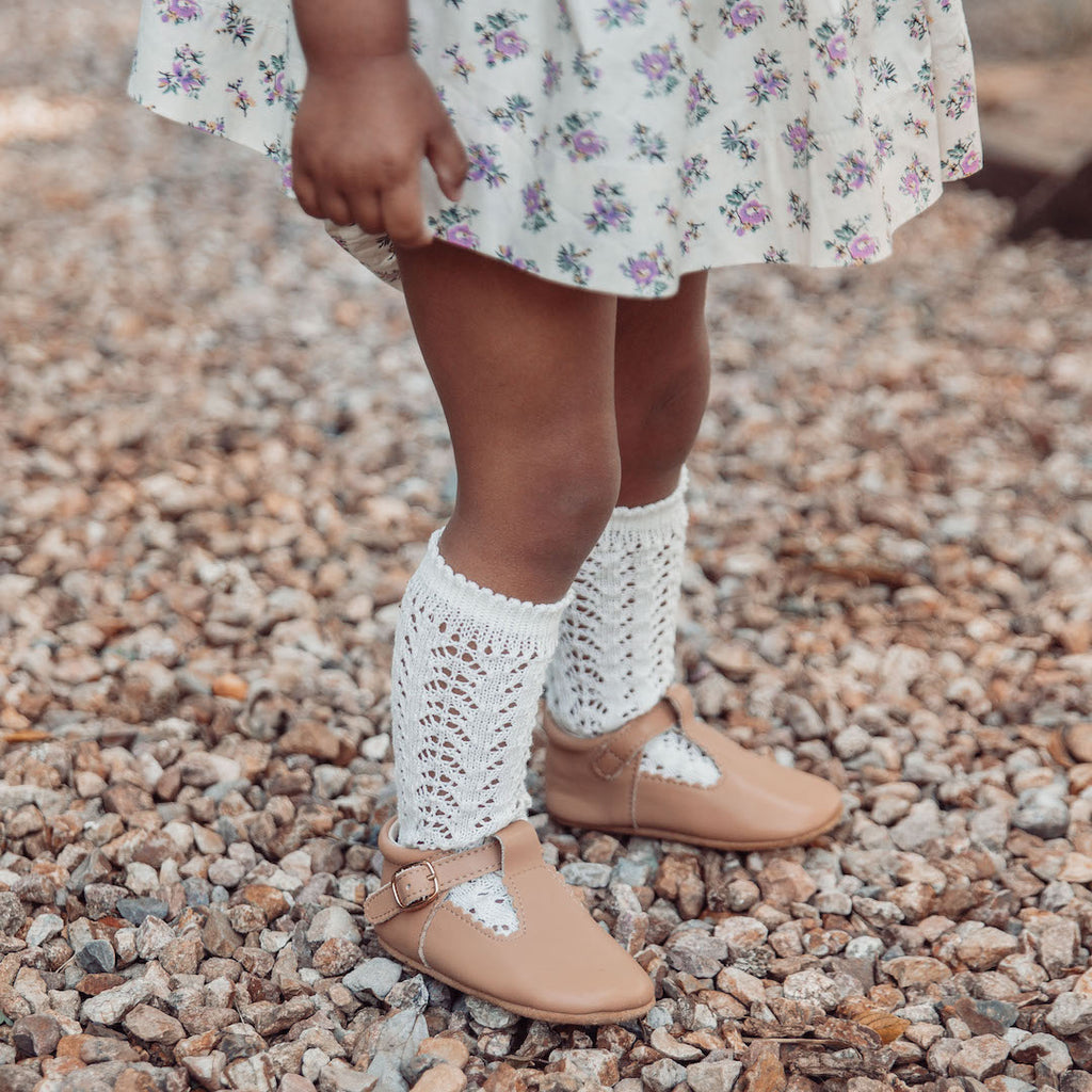 Cream knee high outlet socks toddler