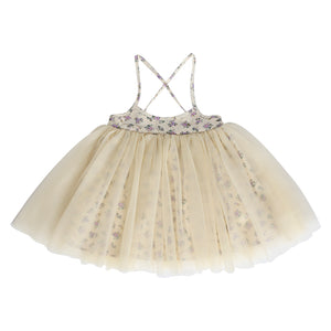 CREAM TULLE LACED-UP TUTU SKIRT FOR LITTLE GIRLS BY AUBRIE