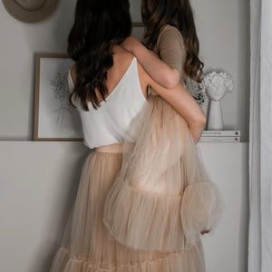 ROMANTIC CREAM TULLE SKIRT FOR BRIDESMAIDS AND TEENS.
