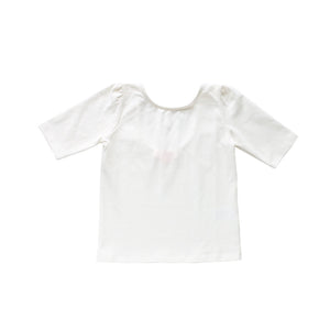 Ivory Tabitha Tee in pima knit cotton for little girls