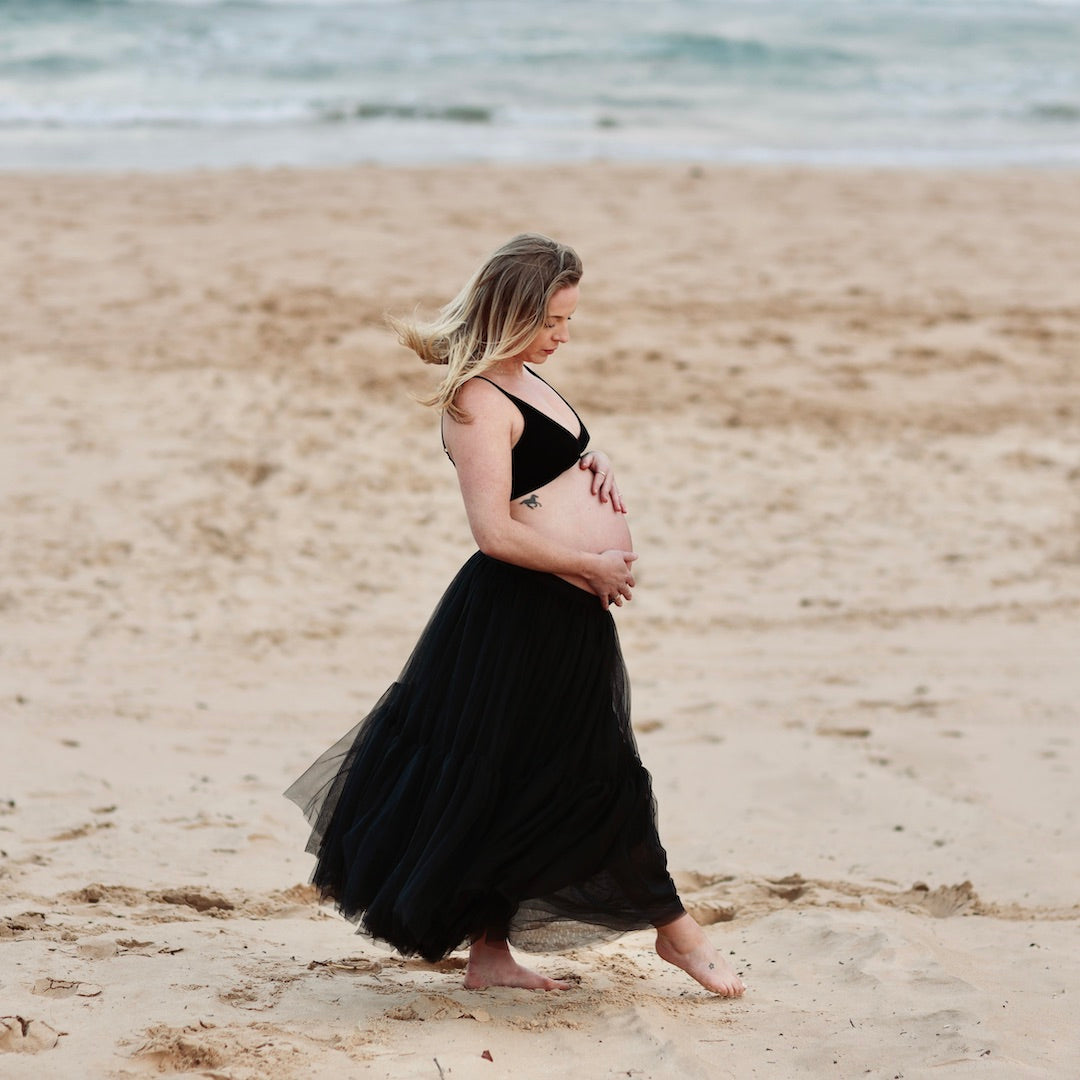 LADIES BLACK TULLE TUTU SKIRT BY AUBRIE