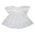 Ivory flower girl toddler dress with lace flutter sleeves