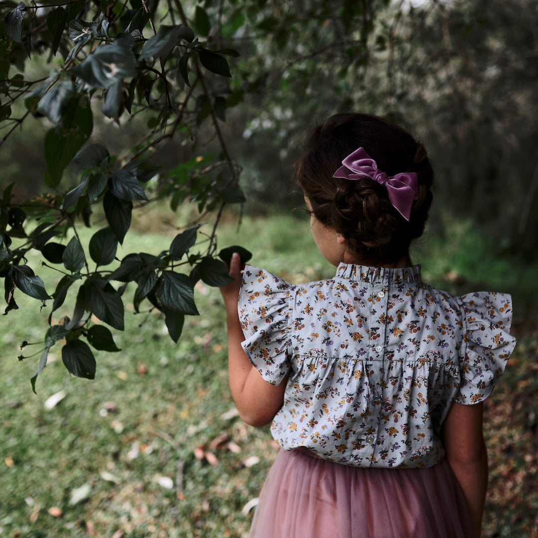 MAUVE VELVET OVERSIZED HAIR BOW FOR LITTLE GIRLS