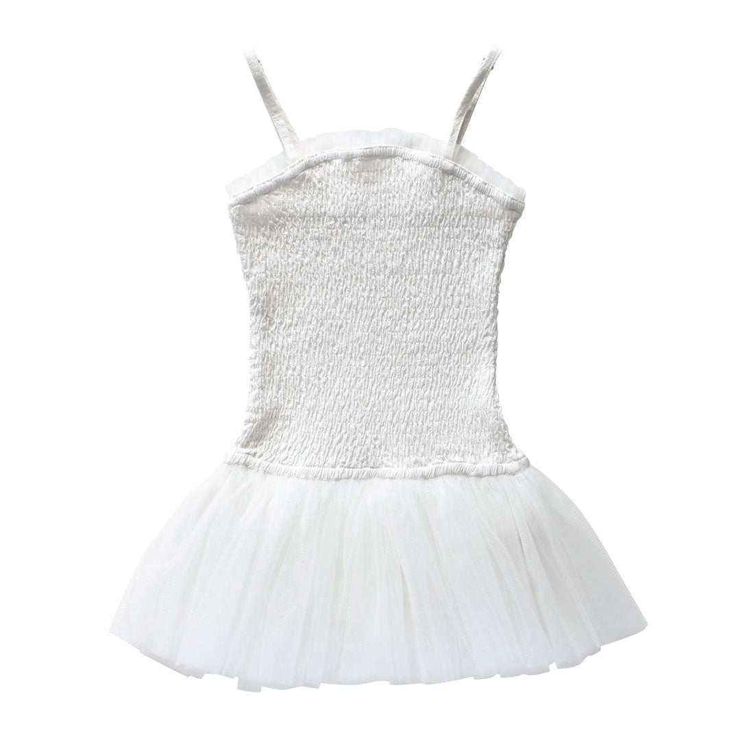 pirouette tutu playsuit - ivory crepe