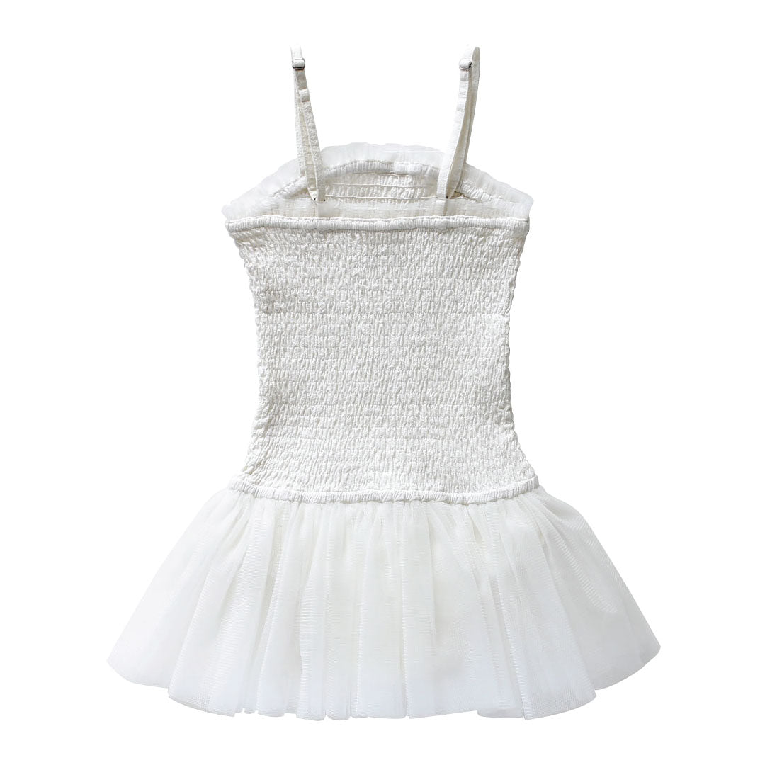 pirouette tutu playsuit - ivory crepe