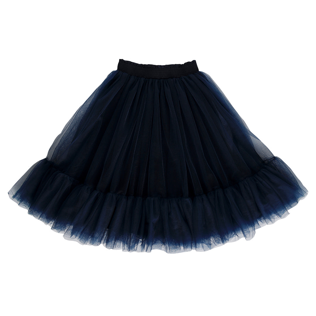 Prussian blue tulle tutu flower girl outfit