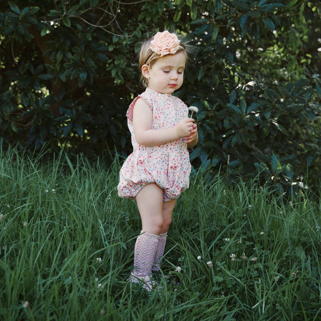 enid romper - blush confetti floral