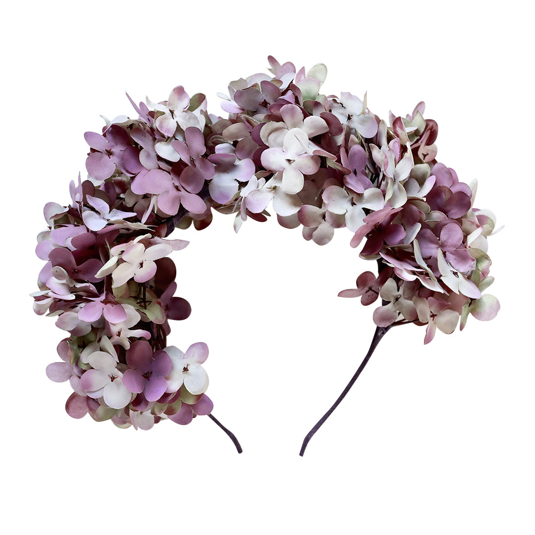 Adeline Purple Hydrangea flower crown for toddler girls