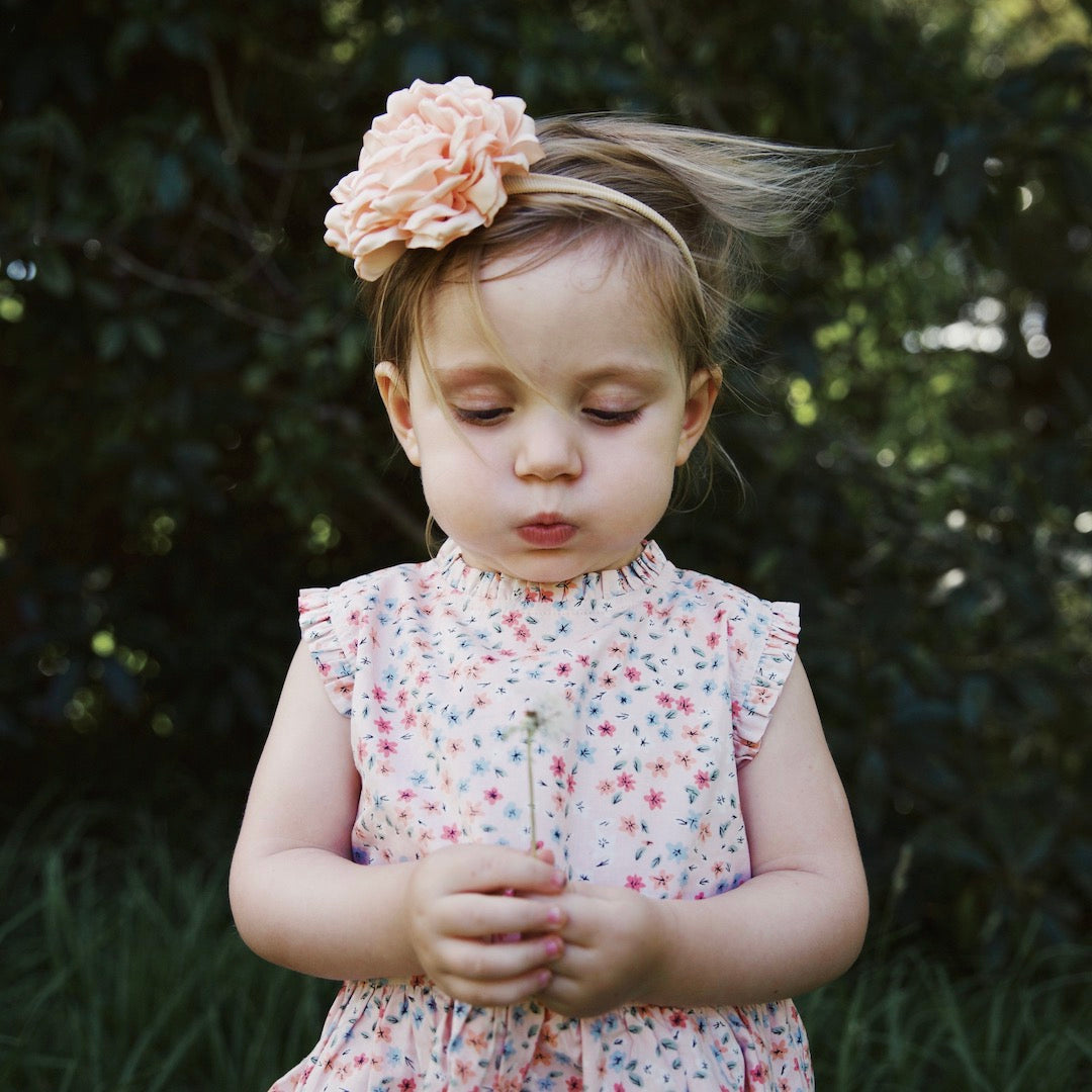 chrysanthemum headband - apricot