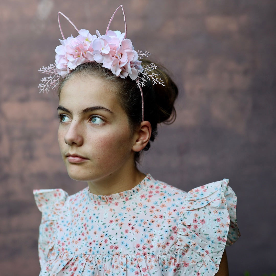 easter flower crown - pink blooms