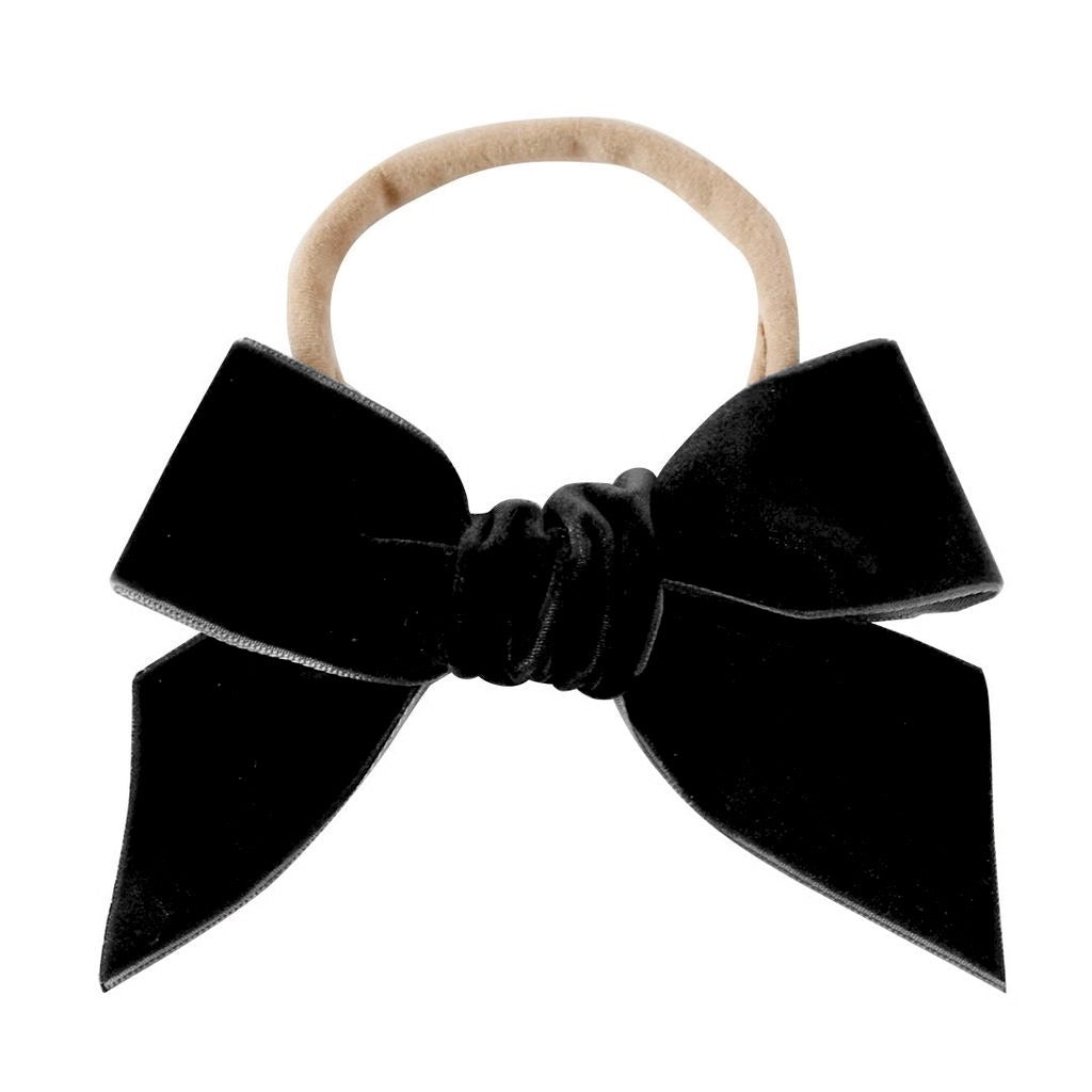 GIRLS VELVET HAIR BOW TO MATCH OUR BLACK TULLE TUTU