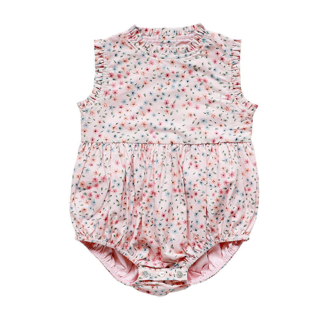 enid romper - blush confetti floral