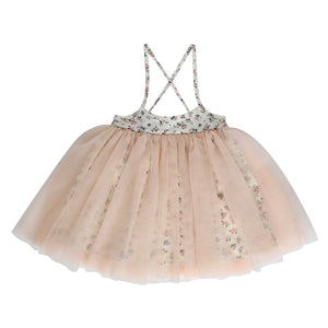 BLUSH PINK LACED UP TUTU SKIRT FOR LITTLE GIRLS