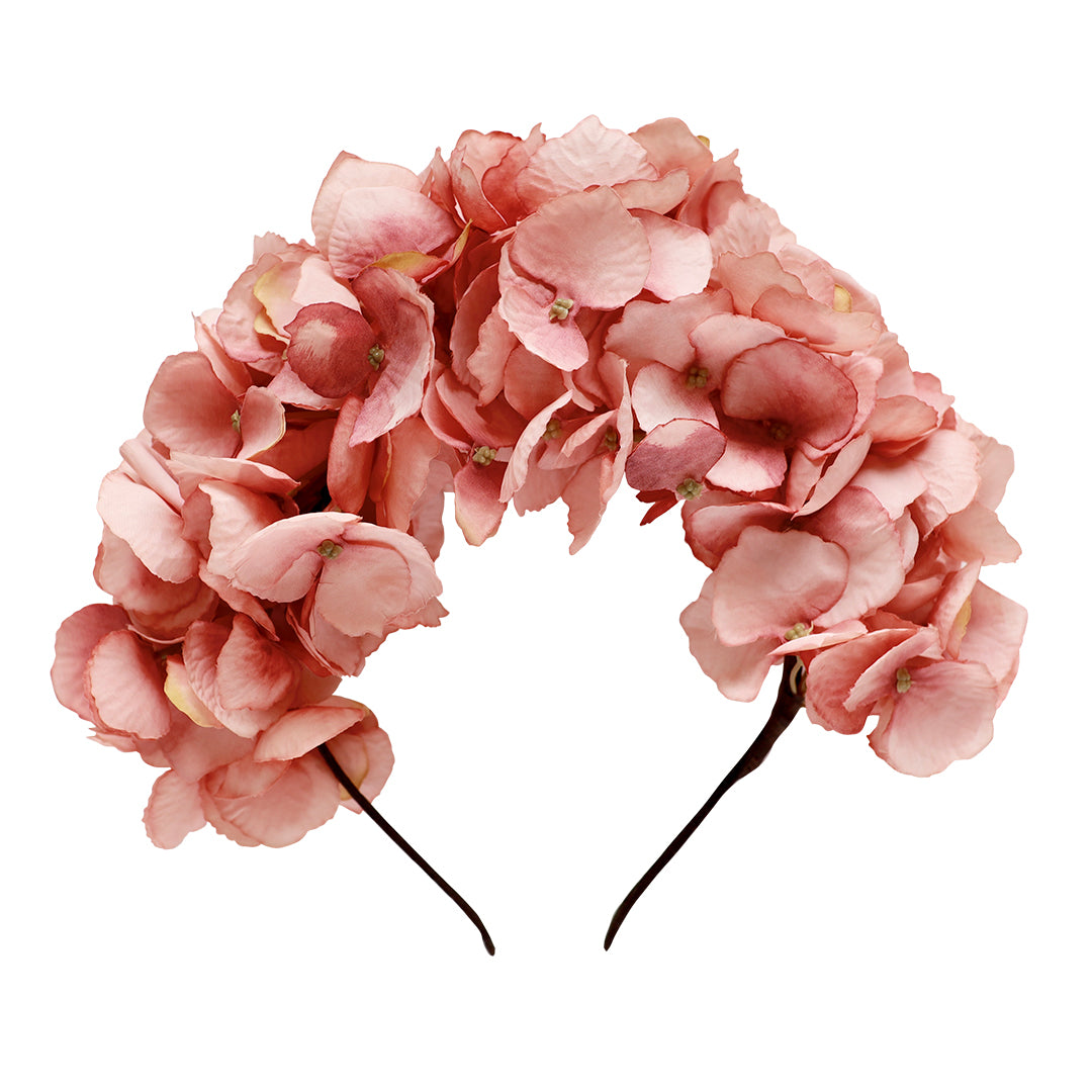 BURNT FIG DRIED HYDRANGEA FLOWER CROWN