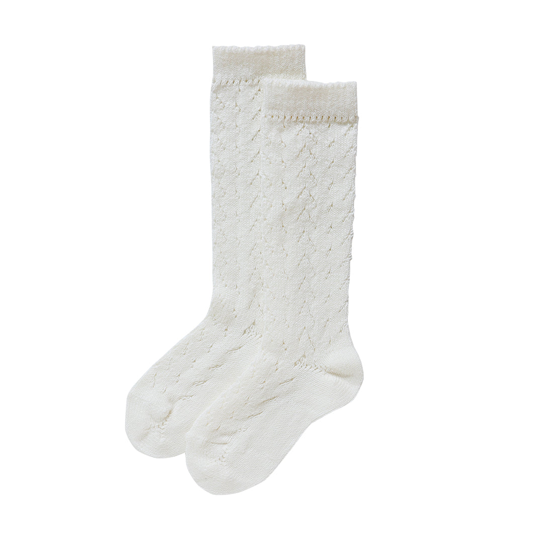 LITTLE GIRLS COTTON LACE KNEE HIGH SOCKS BY CONDOR