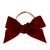 deluxe bow headband - cranberry velvet