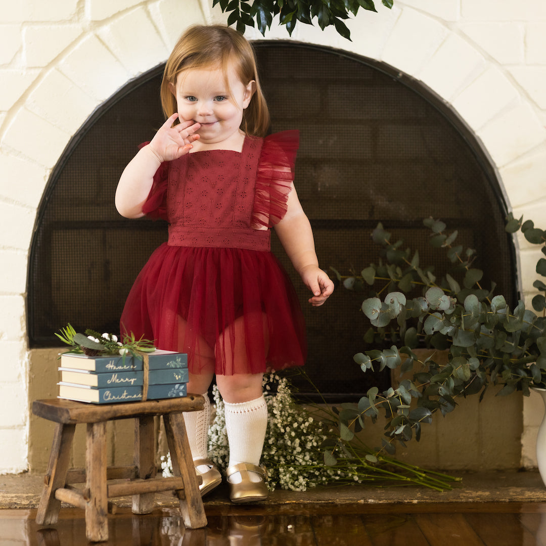 prancer playsuit -  juniper broderie anglaise