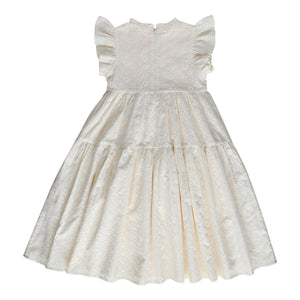EVANGELINE CREAM LUCIA BRODERIE ANGLAISE DRESS BY AUBRIE -BACK VIEW