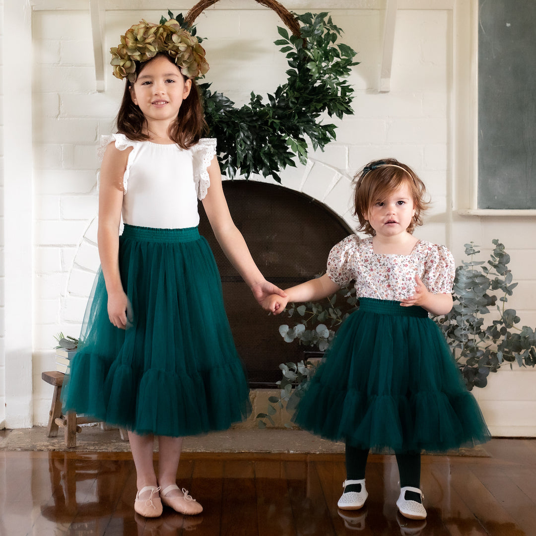 petite baby bow headband - evergreen velvet