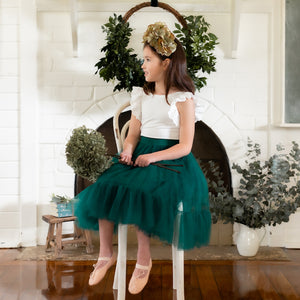 romantic ruffle tutu - evergreen tulle