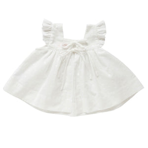 mummy's helper apron top - ivory daisy voile