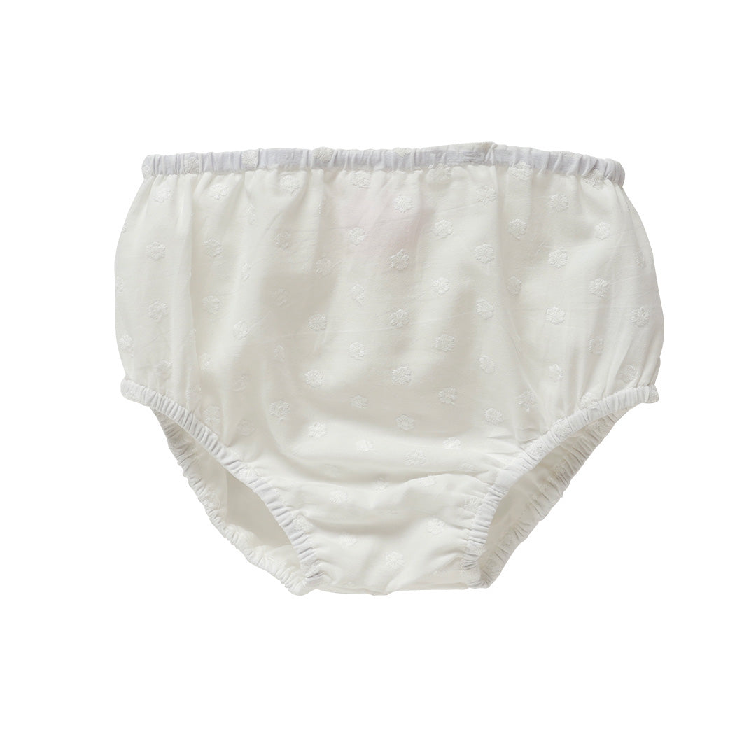 double ruffle bloomer - ivory daisy voile