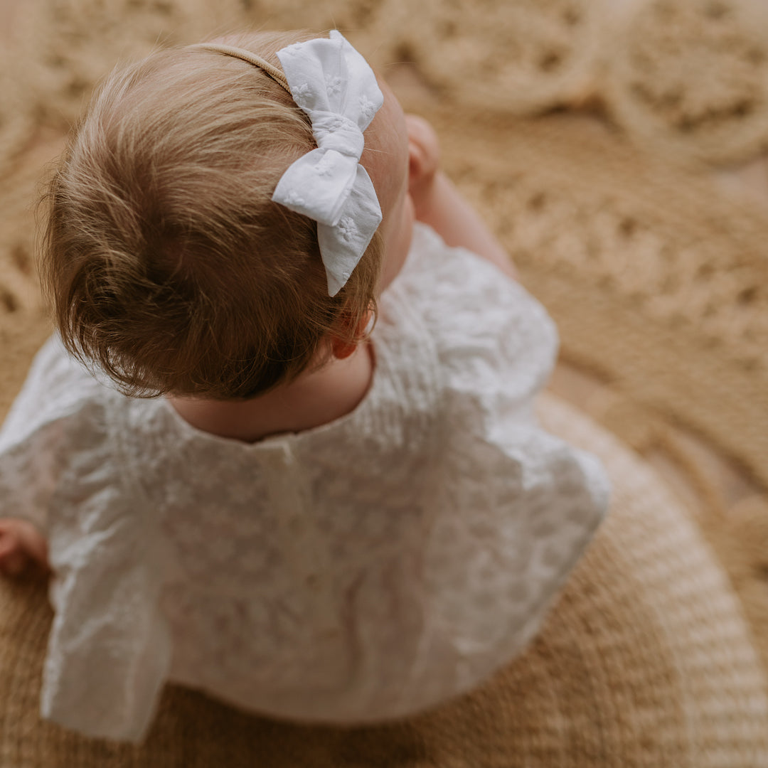 Christening bows hot sale headbands