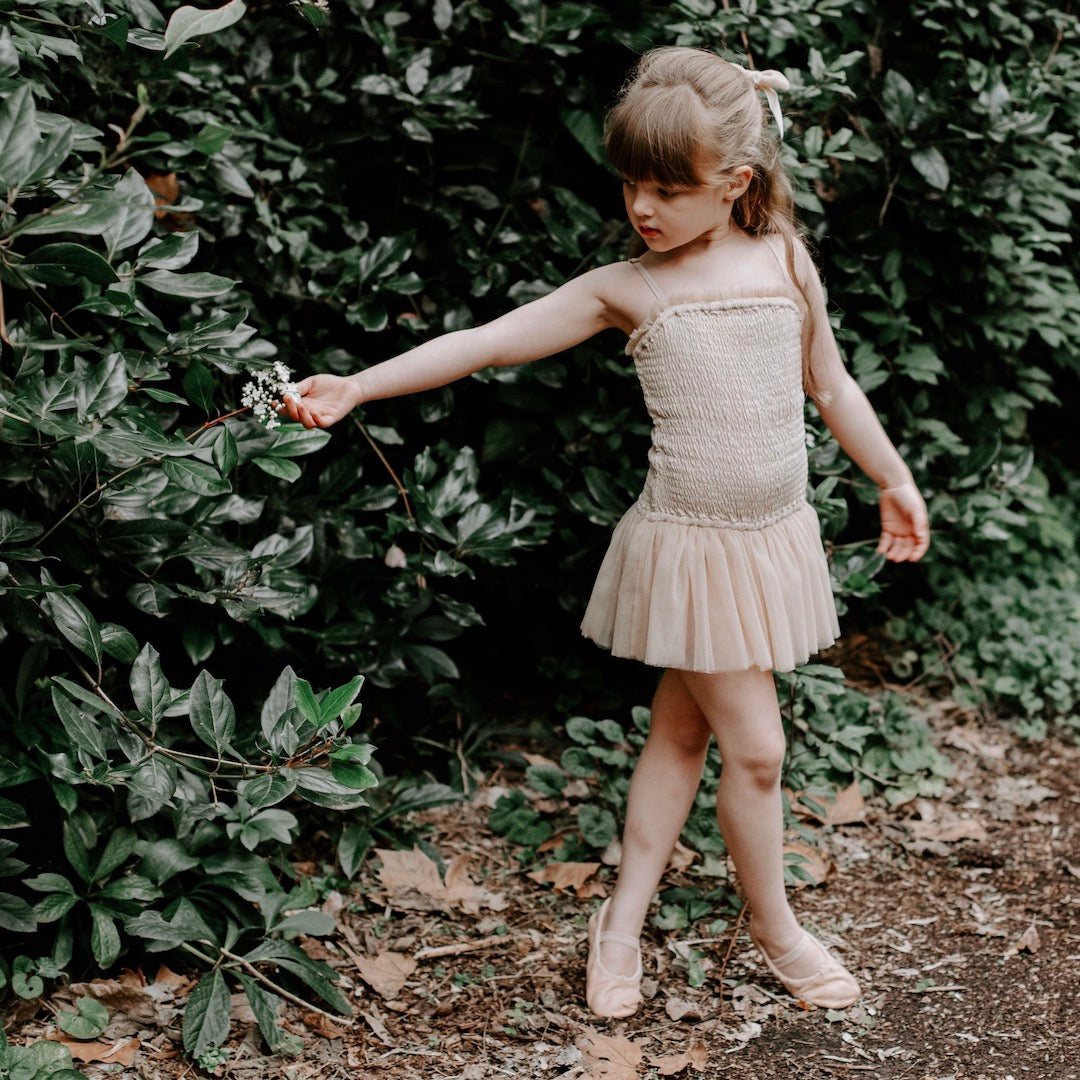 Oatmeal vintage look tutu for little girls