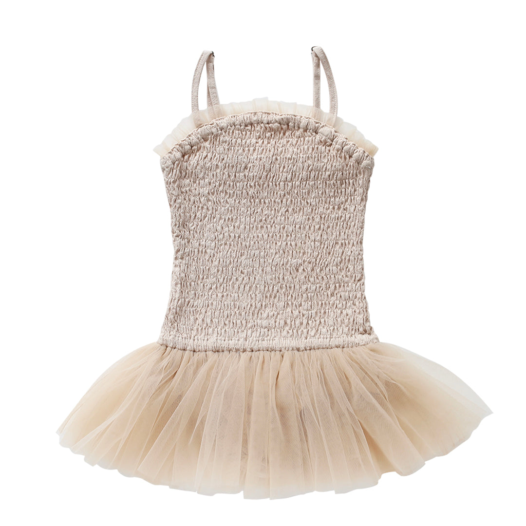 Oatmeal vintage look tutu for little girls