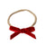 petite baby bow headband - cherry velvet
